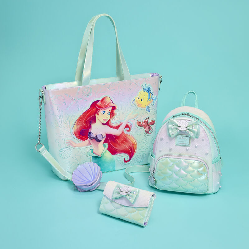 The Little Mermaid Iridescent Pearl Flap Wallet, , hi-res view 3